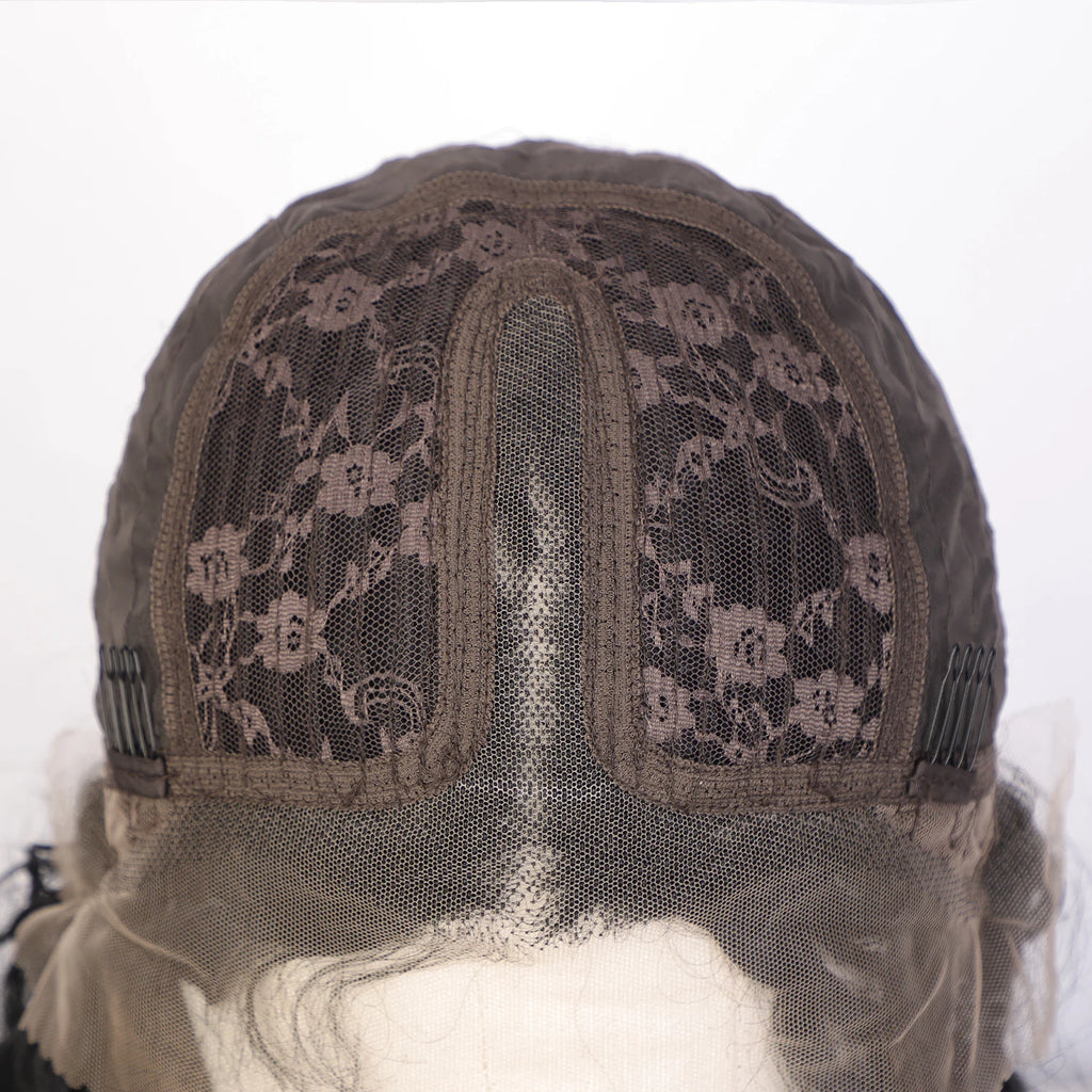 Wholesale Curly Synthetic Wig Premium Futura Fiber Heat Resistant 34inch T Part  Lace Front Glueless Cheap Wigs for Women