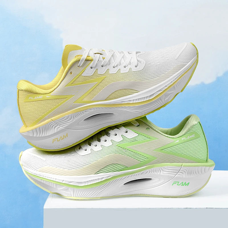 Latest Brand Logo Custom Carbon Fiber Flame Men Casual Running Shoe Blank Mesh Breathable Women Fashion Running Walking Sneakers