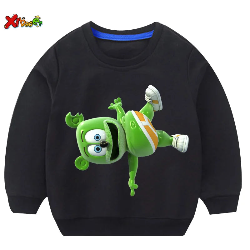 Gummy Bear kids hoodies sweatshirts I LOVE YOU t shirt Fashion Personality Casual T Shirt children boys girls T-shirt sweatshirt