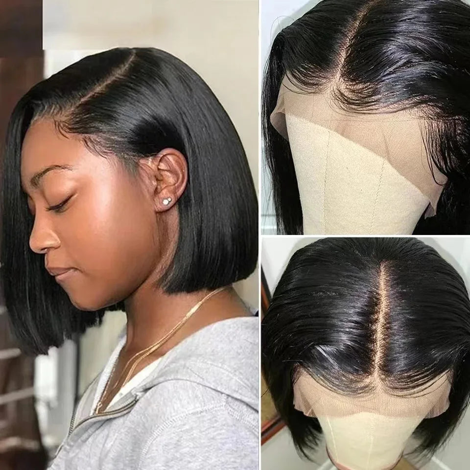 Short Bob Wig Synthetic Hair - Natural Looking Heat Resistant Wig for Women, Easy to Style Daily Wear
