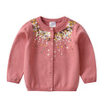 VIKITA Kids Autumn Knitted Cardigan Sweaters Girls Christmas Sweaters Kids Star Sequins Shiny Outwear Clothes Children Clothing