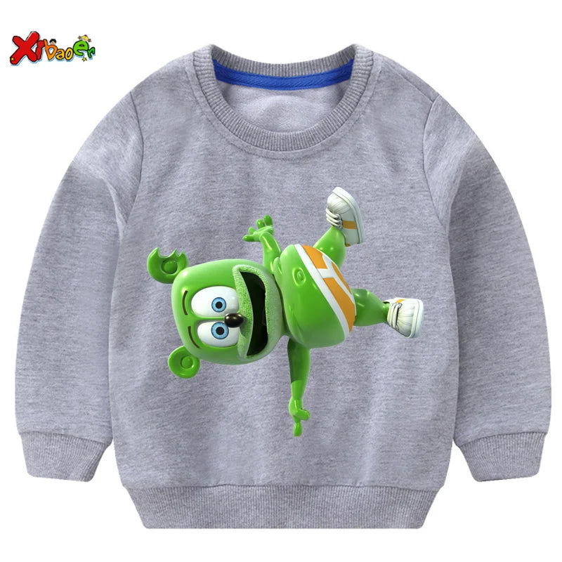 Gummy Bear kids hoodies sweatshirts I LOVE YOU t shirt Fashion Personality Casual T Shirt children boys girls T-shirt sweatshirt