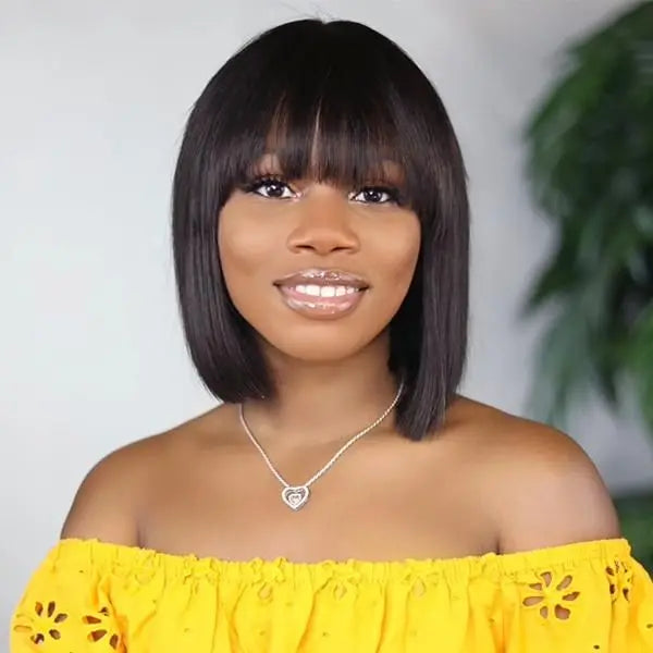 Wholesale Bangbob Human Hair Wig,Cuticle Aligned Vietnamese Human Short Bob Wig, Virgin Hair Vendor Straight Curly Wave Bob Wig