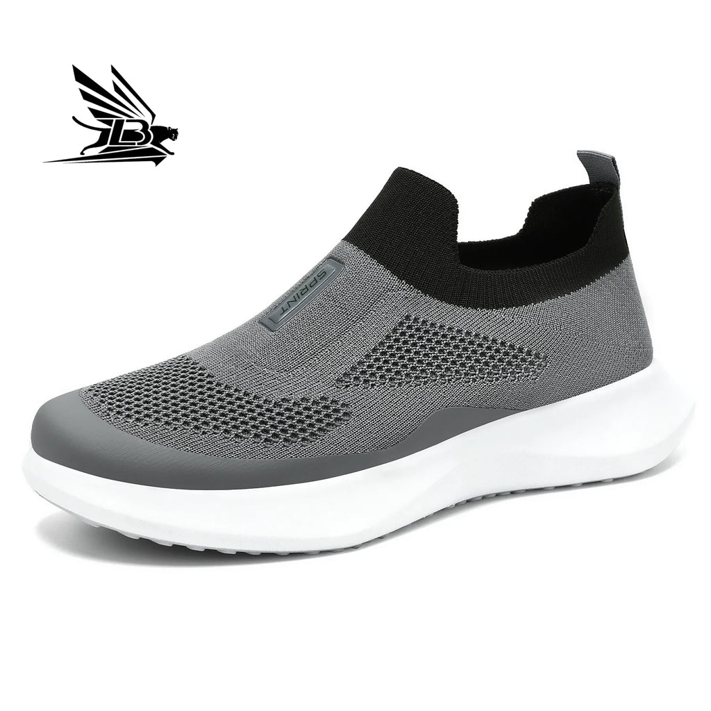 Men's Spring Breathable Slip-On Dad Shoes Large Size Soft Sole Casual Walking Shoes for Couple