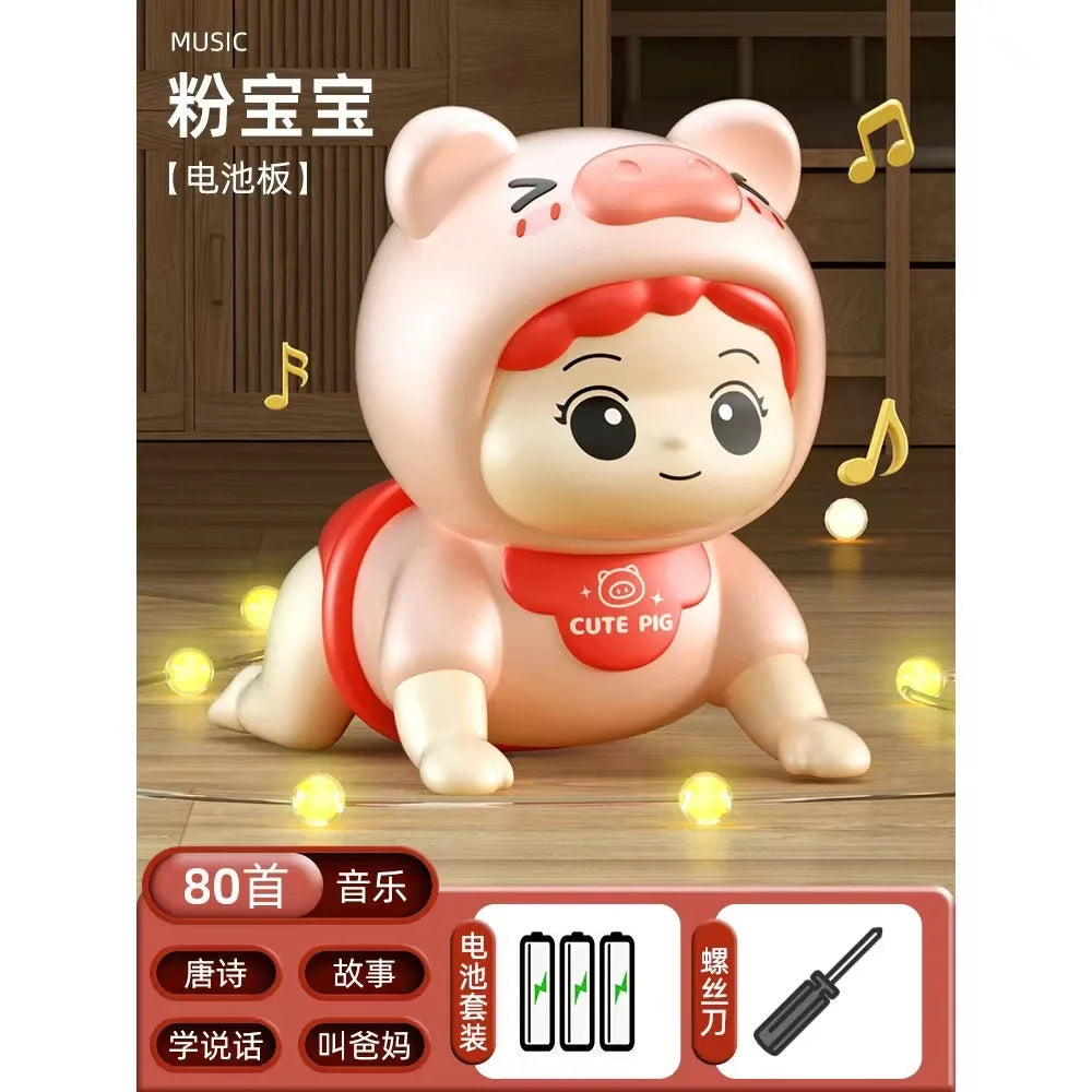 Baby Crawling Guide Toys Training Party up Crawling Baby Electric Learning to Climb Music Early Education Doll