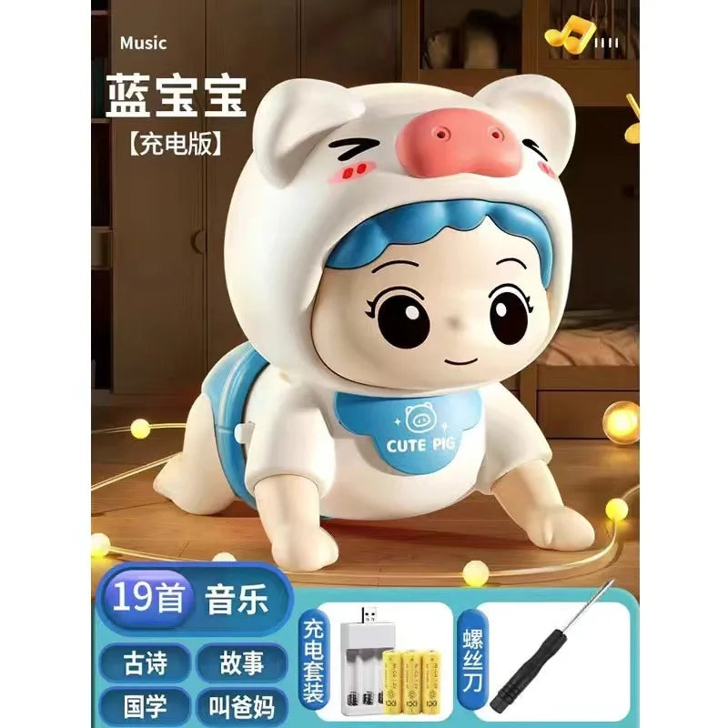 Baby Crawling Guide Toys Training Party up Crawling Baby Electric Learning to Climb Music Early Education Doll