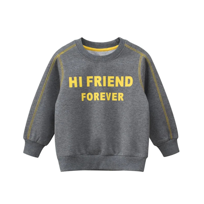 Kids Sweatshirts Coat Autumn Winter New Arrival for Boys & Girls Letter Print Sport Casual Outwear Children's Sweater Clothes