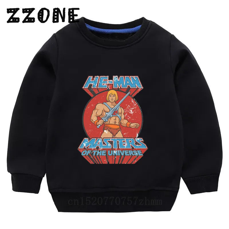 Children's Hoodies Kids Masters of The Universe He-Man Funny Sweatshirts Baby Pullover Tops Girls Boys Autumn Clothes,KYT5258