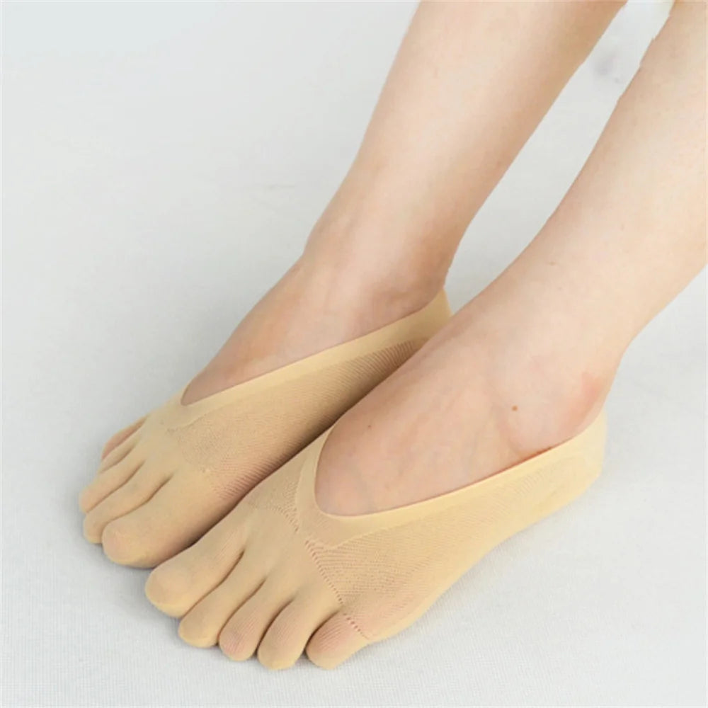 Socks women's Short Socks Ladies Invisible Lace White Socks With Fingers Female Transparent Sock Girls  tt018 1pair=2pcs