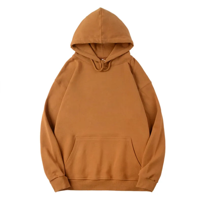 Men's Pullover Bulk Oversized Hoodies Silk Lined Plane Blank  Hoodie