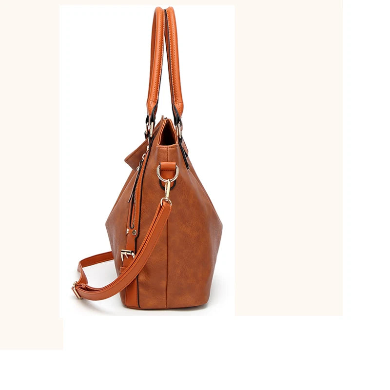 Designer Fashion Autumn/Winter Handbag Trend Simple One-shoulder Skew Straddle Bag Large Capacity Tassel Decoration Female Tote