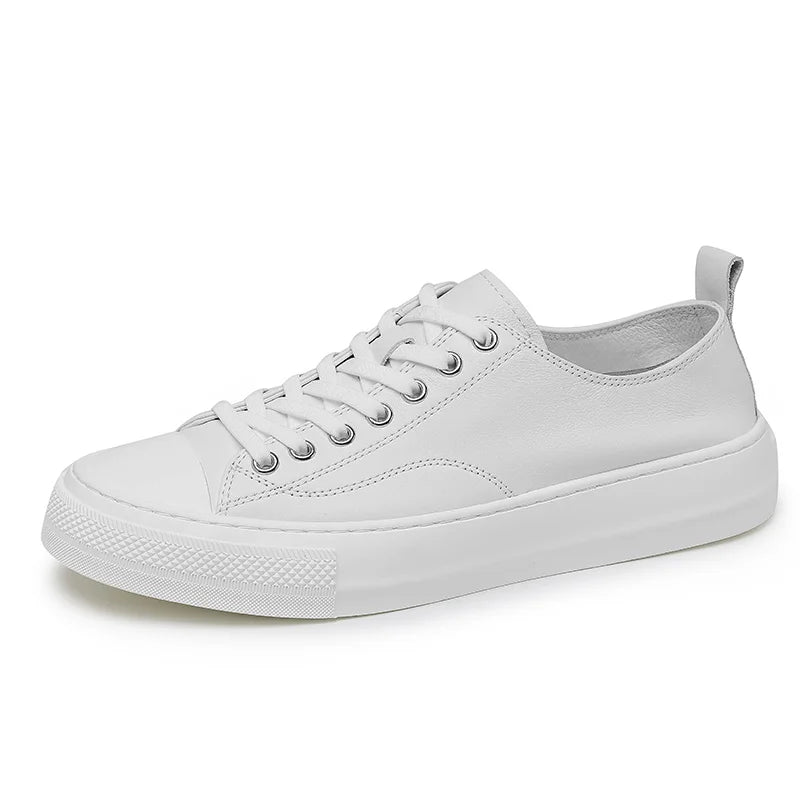 New High Quality Flat Men Sneaker Shoes Leather Casual Genuine Lace-up Italy Design Fashion Sneaker 2025 Low Price Factory OEM