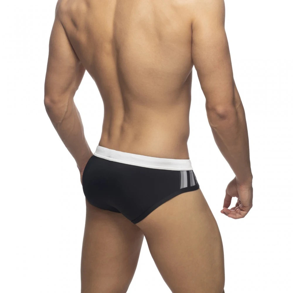 Men's Swim suit Wear Briefs Swimming Push-Up Sexy hombre Bikini Swimsuit Beach Short Side Stripes Surfing trunks men bathing