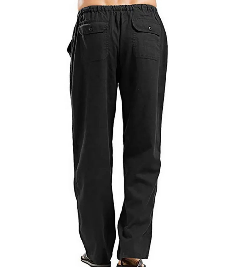 Liu Ming Hot Selling Wholesale 2025 Fashion Men Clothing Cotton Linen Casual Streetwear Pants Loose Trousers
