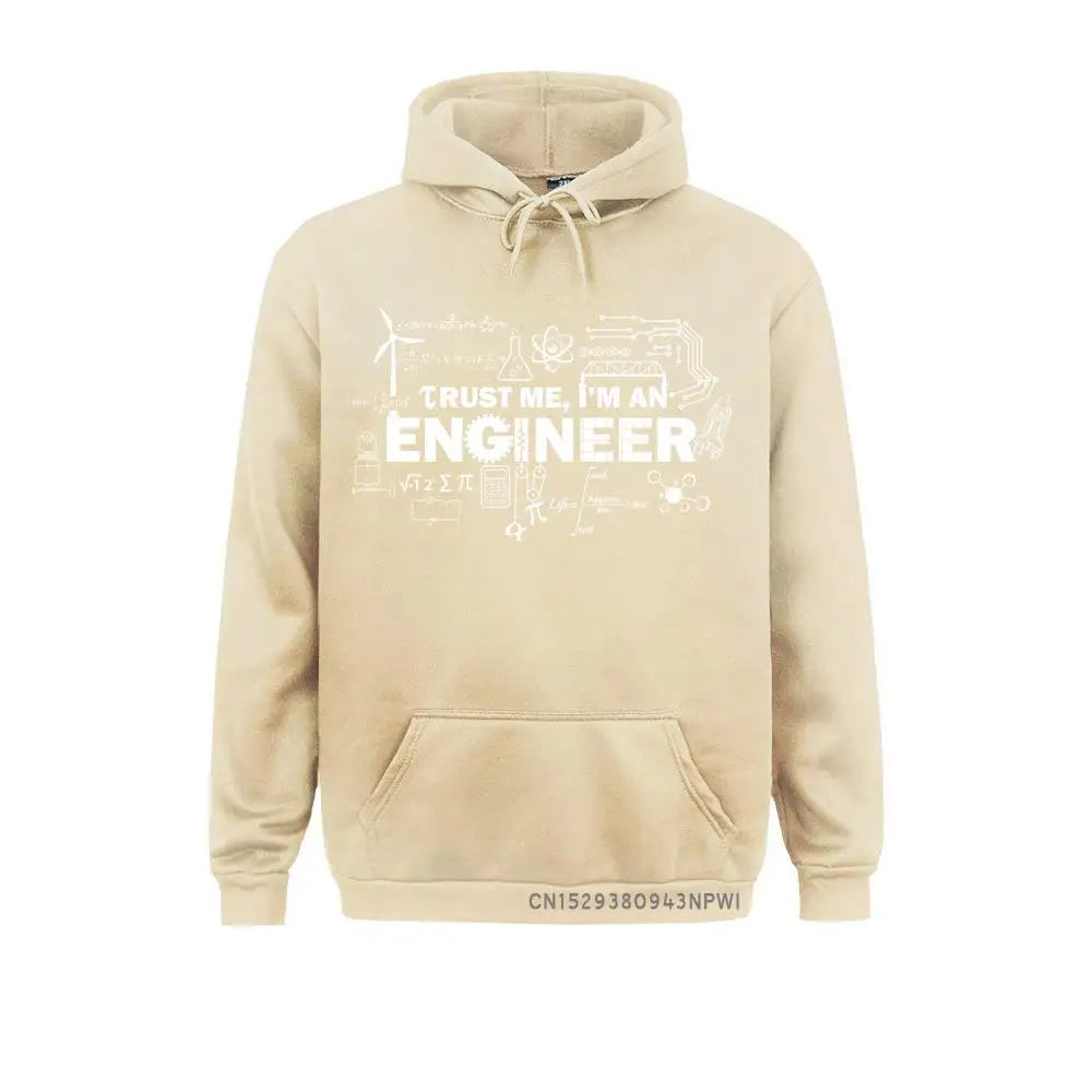 Father Day Hoodie Men Trust Me I Am An Engineer Sportswear Geek Male Hoody Letter Math Equation Print Custom Students Fun
