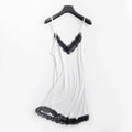Spring and Summer Silk Loose V-neck Lace Silk Slip Nightdress Sexy Pajamas Silk Base Slip Dress