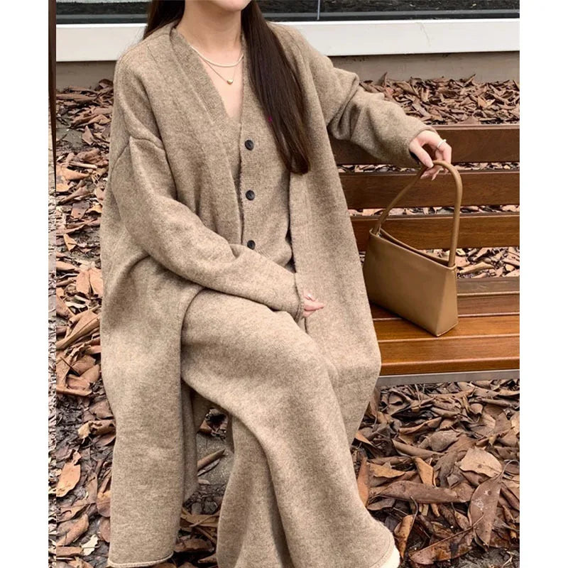Boutique Wholesale 2026 Autumn New Fashion Design Sense Small Group High Grade Knitted Sweater Women's Set