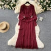 2025 Women's Casual Two-Piece Set: Turn-Down Collar Long-Sleeved Sweater & Wide-Leg Pants