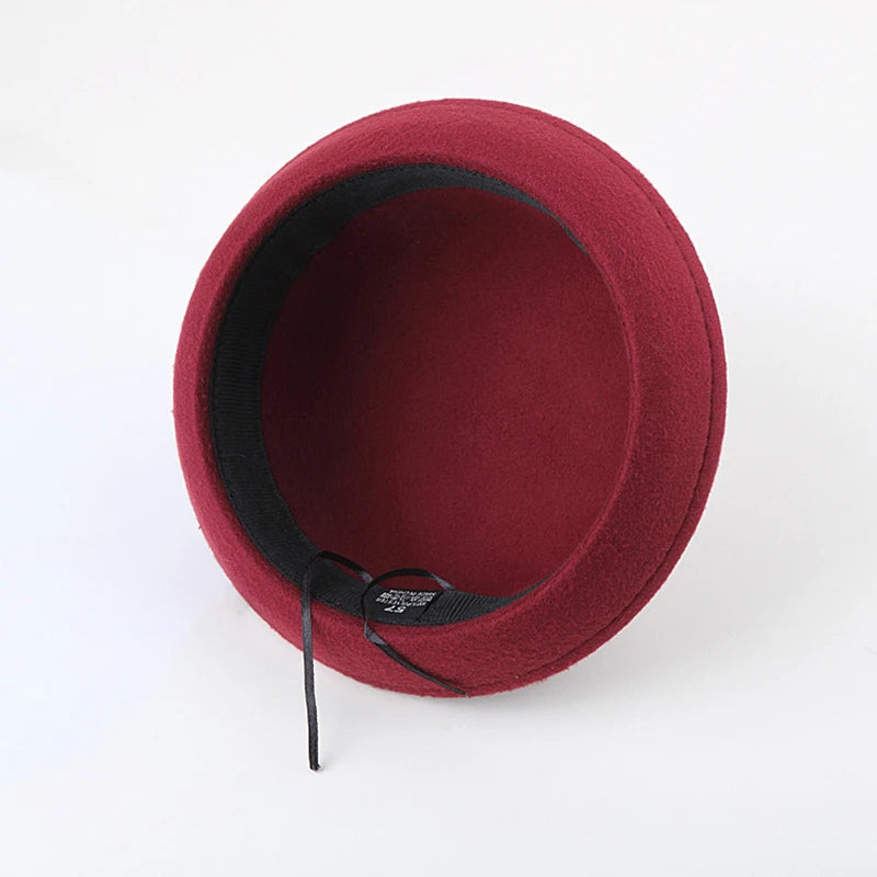 Women's Fedoras Hats Fall Winter Fashion Warm Wool Felt Retro Vintage Animal Cap Not Deformed Fedoras Caps For Women