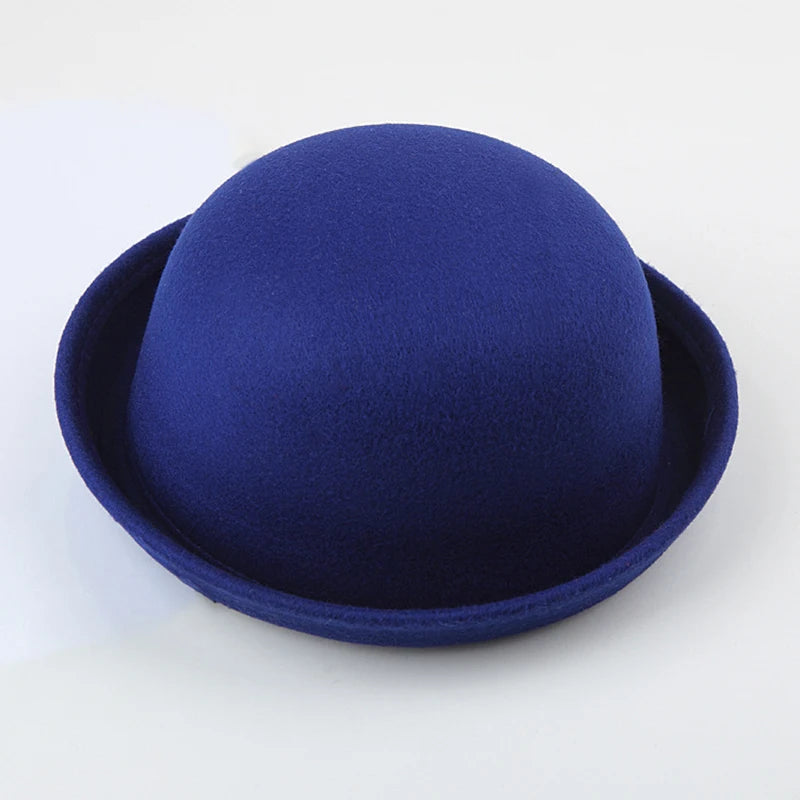 Women's Fedoras Hats Fall Winter Fashion Warm Wool Felt Retro Vintage Animal Cap Not Deformed Fedoras Caps For Women