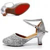 Outdoor square Latin Dance Shoes Adult Women's Mid-heel Dance Shoes Women's Summer Soft Bottom Ballroom Shoes