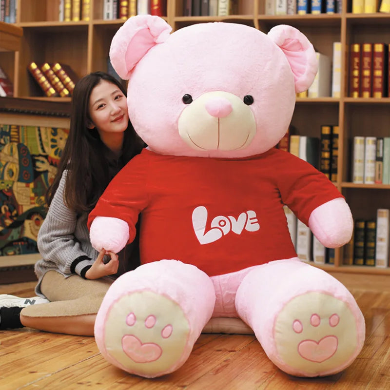 Genuine Customized Hoodies Bear Plush Toy Ribbon Teddy Bear Doll Cuddle Bear Dolls Girl Gift Shop Wholesale