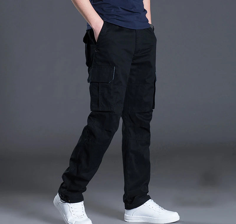 New Arrival High Quality Outdoor 100% Cotton Cargo Pants Men Trousers Streetwear Camo Multi Pocket Cargo Pants Men