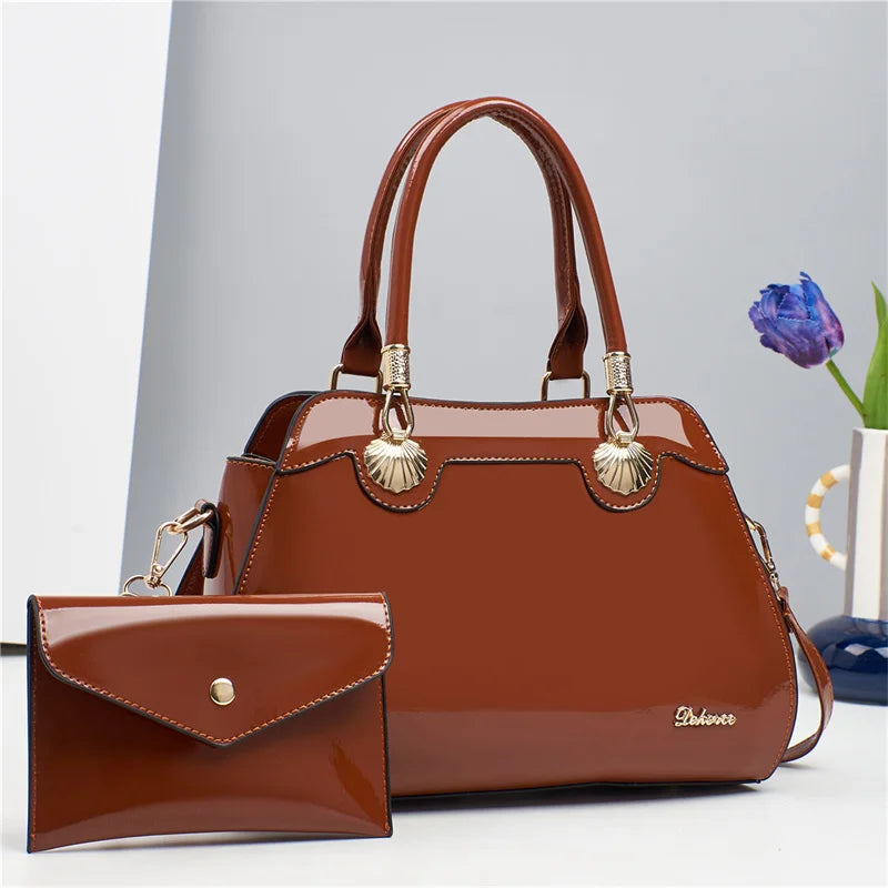 New Arrival Large Capacity Women's PU Casual Tote Bag Cross Body Style with Zipper Closure Lady's Handbag