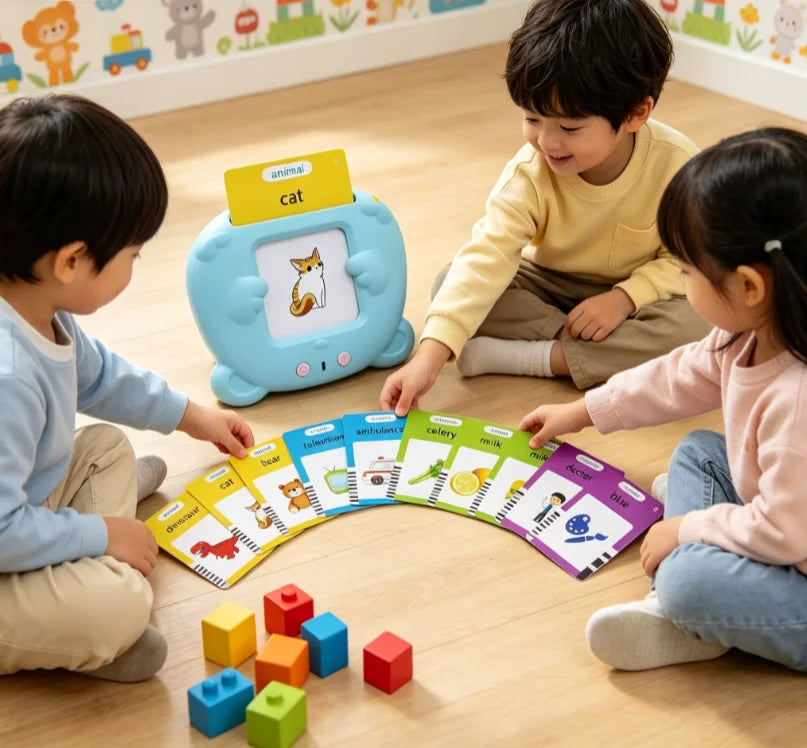 Custom Language English Spanish Boys' Plastic Learning Toys Talking Flashcards for Kids Aged 2-7