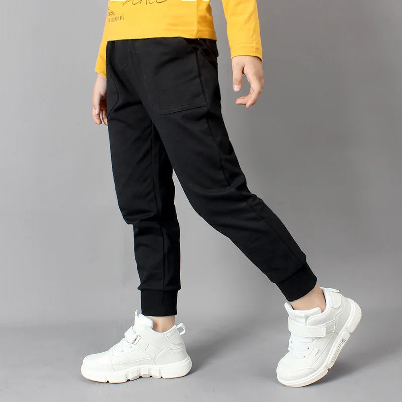 IENENS Kids Sports Pants Teen Clothes Boys Running Pants 5-13 Years Children Cotton Causal Trousers