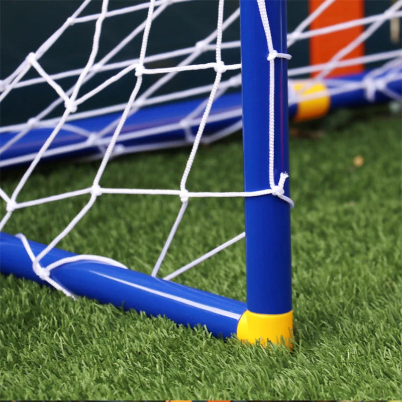 2021 new 2 In 1 Outdoor Sports Kids Children Basketball Hoop Football Goal Boys Soccer Toy Mini Basketball Training Practice Toy