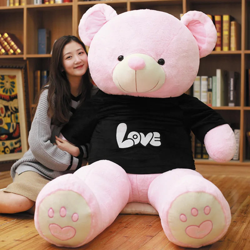Genuine Customized Hoodies Bear Plush Toy Ribbon Teddy Bear Doll Cuddle Bear Dolls Girl Gift Shop Wholesale