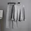 Boutique Wholesale 2026 Autumn Knitted Half High Neck Sweater Thickened Loose Leisure Pants Women's Set