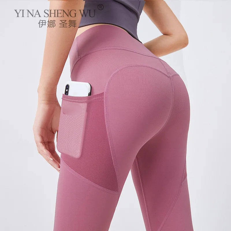 Sport Pants Women with Pocket Sport Leggings Sport Girl Gym Leggings Women Tummy Control Jogging Tights Female Fitness Pants New