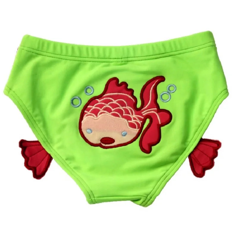 Baby Girls Swimwear Bikini Trunks Fish Flower Children Swimsuits Baby Swim Diaper Underpant Kids Bathing Clothes Suit