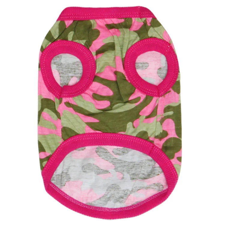 Puppy Vest Shirts Pet Dog Clothes Hoodies Coats Funny Costumes Spring Clothing For Small Dog Summer Camouflage Color