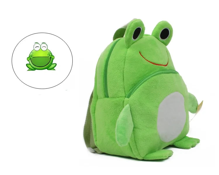 Frog Mini Schoolbag Baby Backpack Children's Shool Bags Kids Plush Backpack for Birthday Christmas Gift