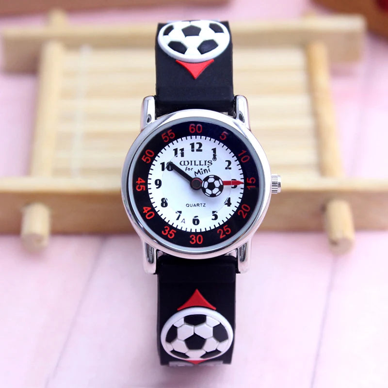 2026 children boys cartoon quartz watches kids students 3D football anime sports watches for birthday gifts relogio feminino