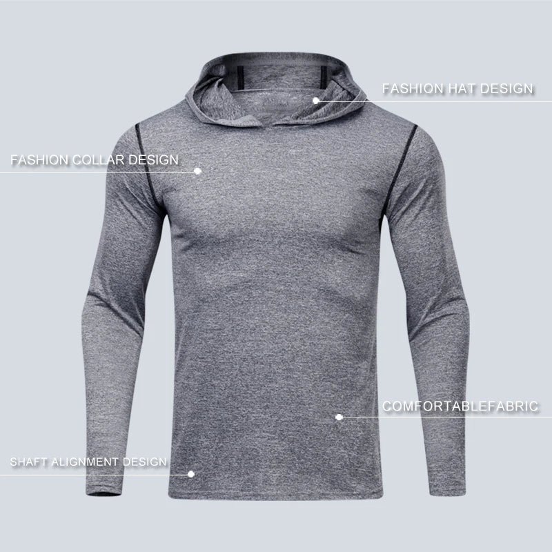 Custom Sport Wear Men Gym Hoodies Outdoor Running Tops Training & Jogging Hoodies Sweatshirt Wholesale Sportswear Fitness Wear