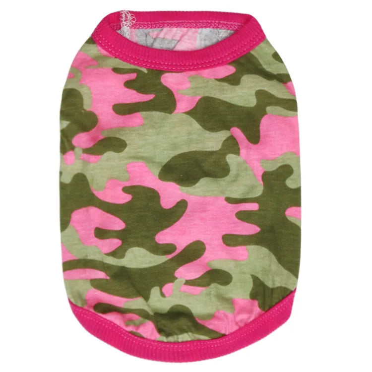 Puppy Vest Shirts Pet Dog Clothes Hoodies Coats Funny Costumes Spring Clothing For Small Dog Summer Camouflage Color