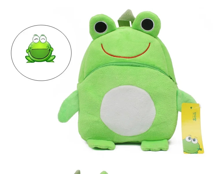 Frog Mini Schoolbag Baby Backpack Children's Shool Bags Kids Plush Backpack for Birthday Christmas Gift