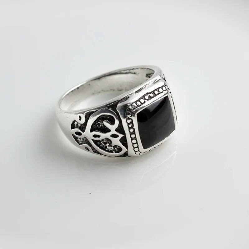 High Quality Male Rings Jewelry for Men Bohemian Style Antique Silver Plated Punk Rings for Men