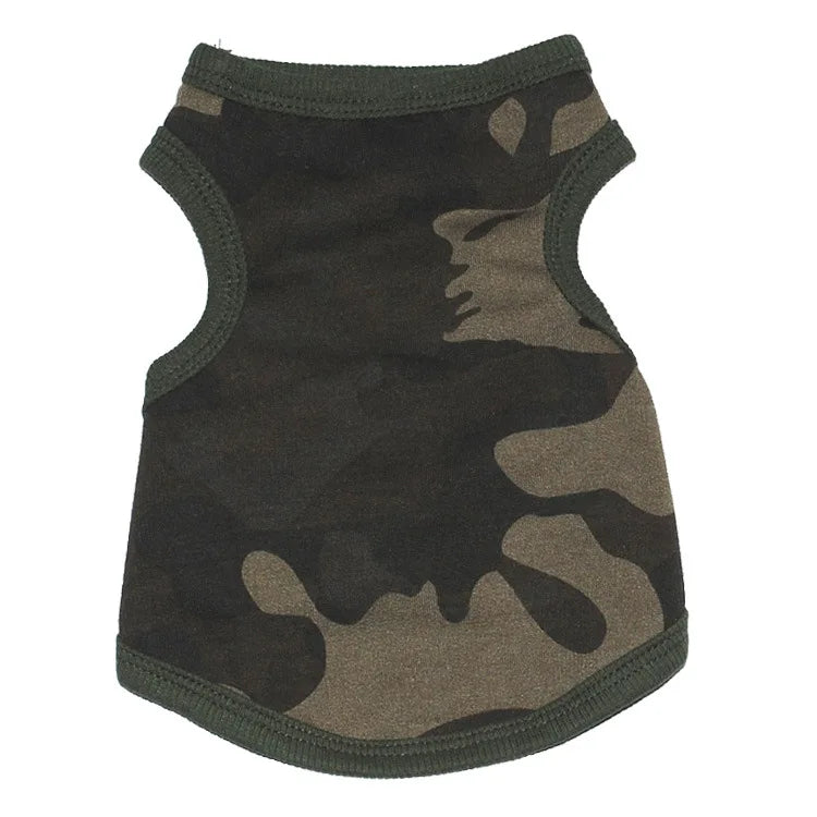 Puppy Vest Shirts Pet Dog Clothes Hoodies Coats Funny Costumes Spring Clothing For Small Dog Summer Camouflage Color