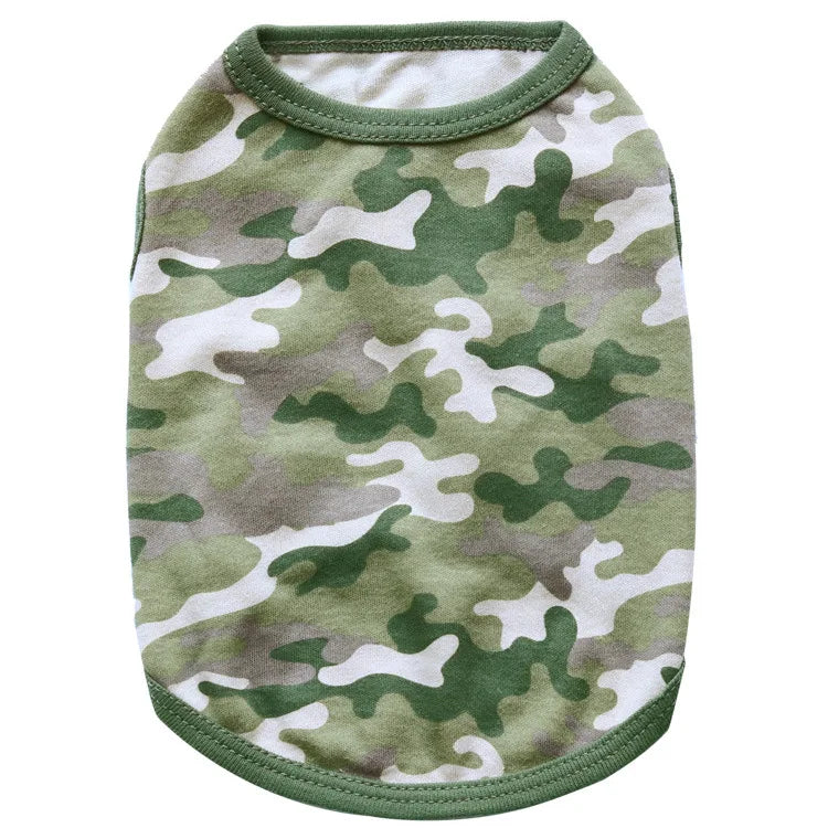 Puppy Vest Shirts Pet Dog Clothes Hoodies Coats Funny Costumes Spring Clothing For Small Dog Summer Camouflage Color