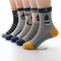 Kids Socks 2023 New Spring Summer Cotton Breathable Mesh Boys Girls Socks 3- 15 Year Children Socks 5 Pairs / Lot