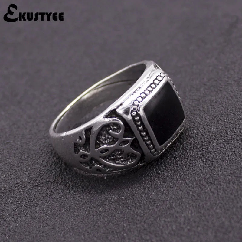 High Quality Male Rings Jewelry for Men Bohemian Style Antique Silver Plated Punk Rings for Men
