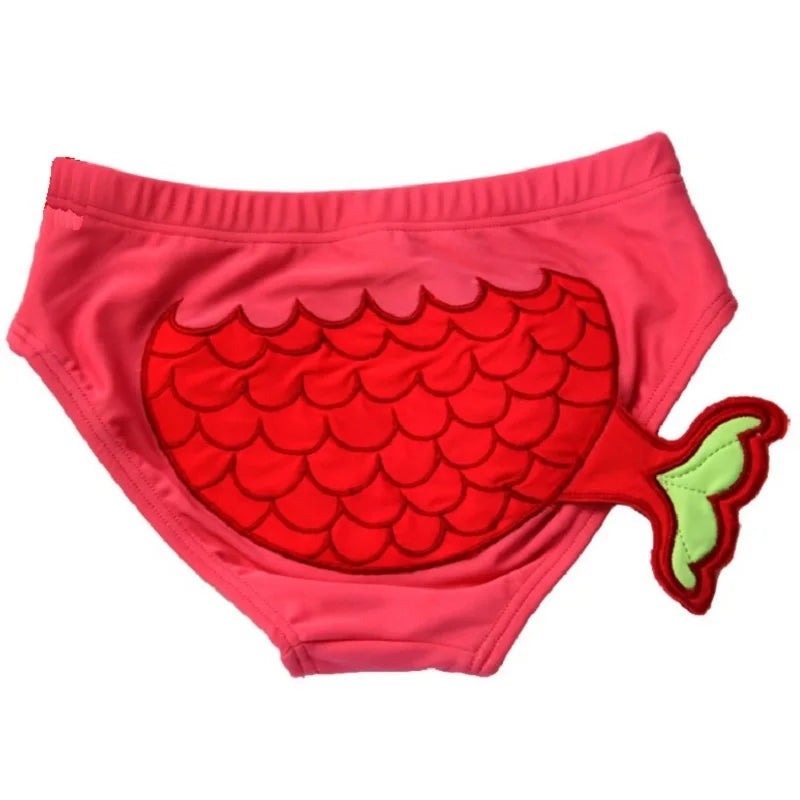 Baby Girls Swimwear Bikini Trunks Fish Flower Children Swimsuits Baby Swim Diaper Underpant Kids Bathing Clothes Suit