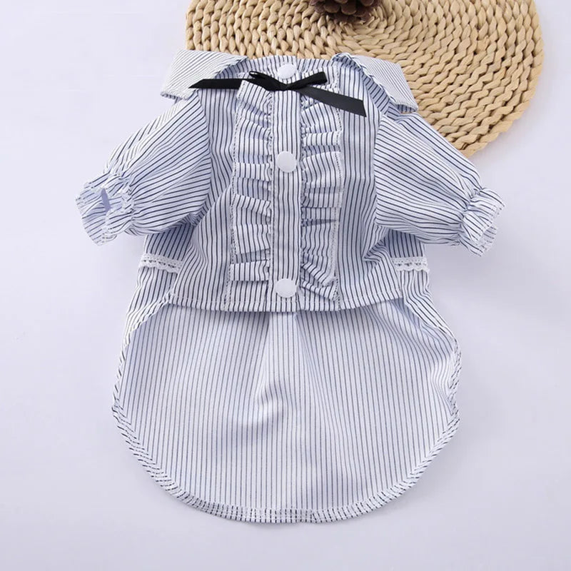 Soft Puppy Dog Clothes Summer Pet Dress for Small Dogs Cats Shih Tzu Sphinx Dresses Shirts Cat T-shirt Mascotas Skirt Clothing