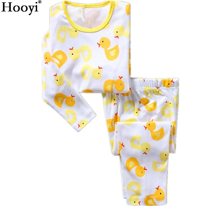 Excavator Children Pajamas Sets Kids Sleepwear Suit Sleeved T-Shirts Trousers Boy Clothes Pj's Infant Pijama Fashion Tops Pant