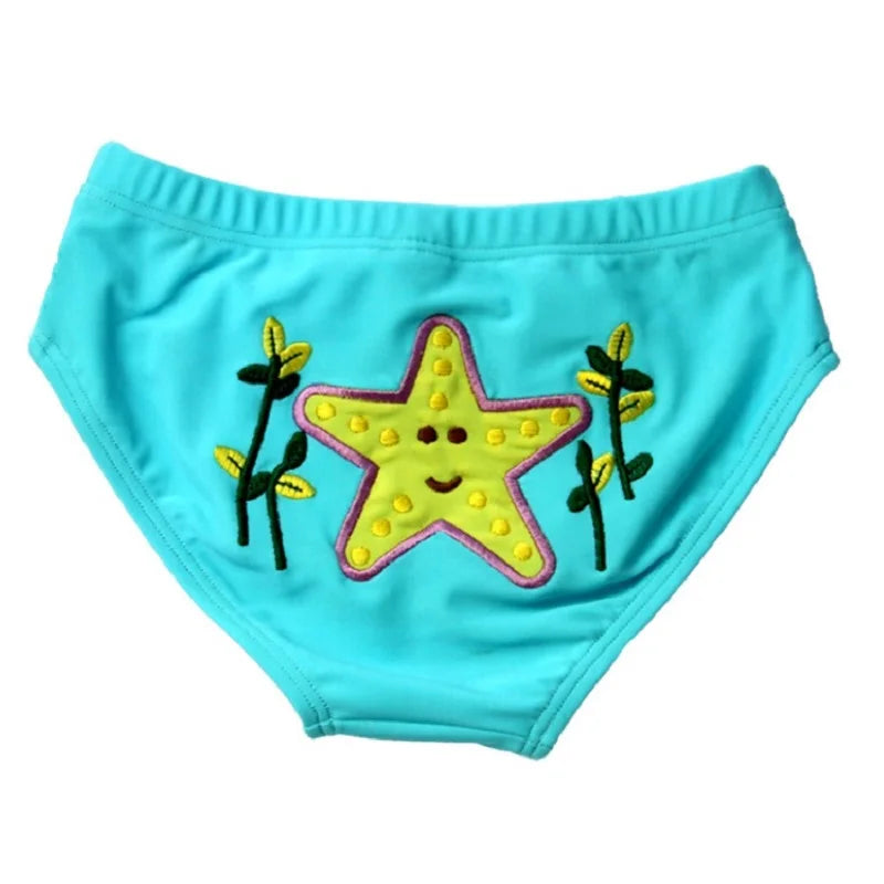Baby Girls Swimwear Bikini Trunks Fish Flower Children Swimsuits Baby Swim Diaper Underpant Kids Bathing Clothes Suit